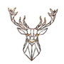 Wallity Deer - 3 Accesorio de Pared de Metal Multicolor